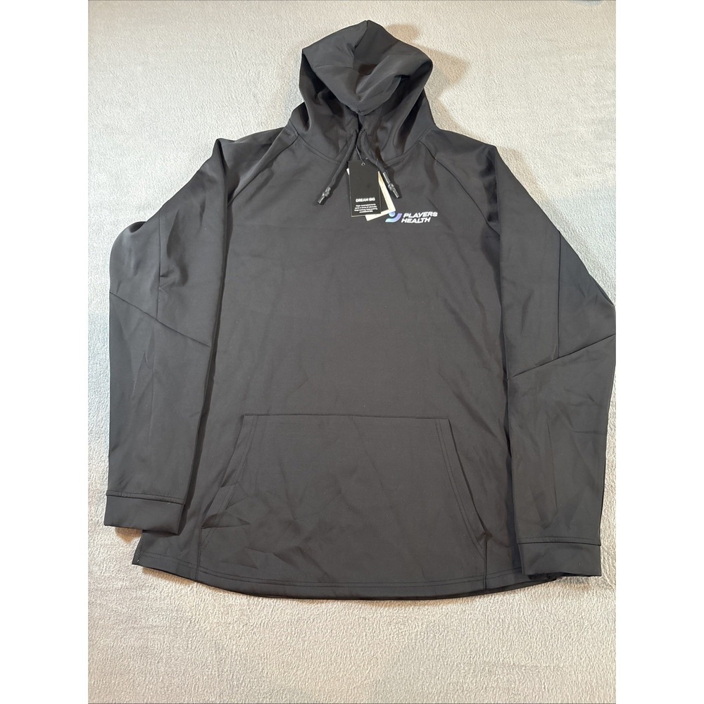 NWT Ghostfit Men's XL Pullover Prime Hoodie Black - Players Health Company Logo
